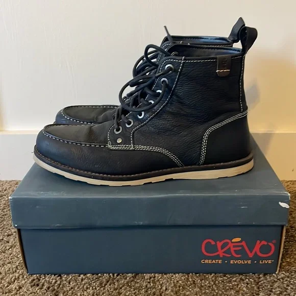 Crevo Buck Mens Boots - Size 10.5 - Black - Picture 3 of 8